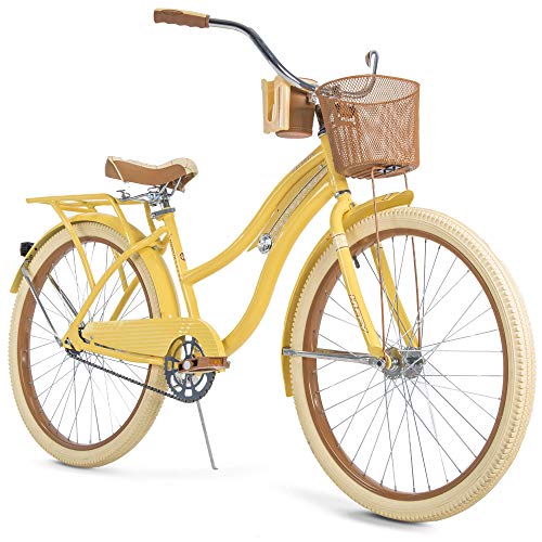 Huffy Nel Lusso Women's Classic Cruiser Bike Frame Yellow, 26'