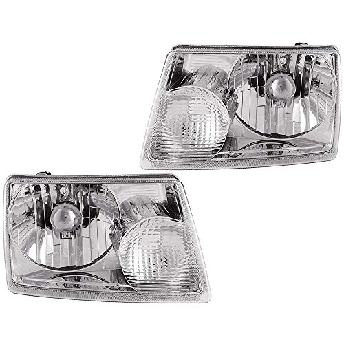 Epic Lighting OE Style Replacement Headlights Assemblies Compatible with 2001-2011 Ranger [ FO2502173 FO2503173 6L5Z13008BA 6L5Z13008AA ] Left Driver & Right Passenger Sides Pair