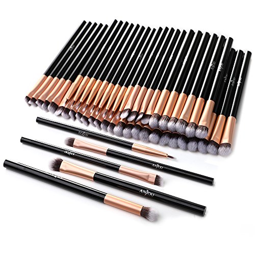 50pcs Eye Makeup Brush - Anjou 5pcs Eye Makeup Brushes X 10 Set – 2 Eye Blending Brush, 2 Eyeshadow Brush, 1 Eyeliner Brush Included in Each Set – 5 Essential Eye Brushes for Your Flawless Look