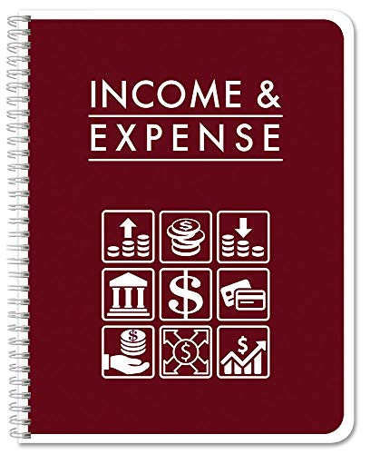 BookFactory Income & Expense Journal/Accounting Ledger Book/Bookkeeping Income and Expenses Tracking Ledger Log Book/LogBook 108 Pages - 8.5' x 11' Wire-O (LOG-108-7CW-PP-(IncomeExpense)-BX)