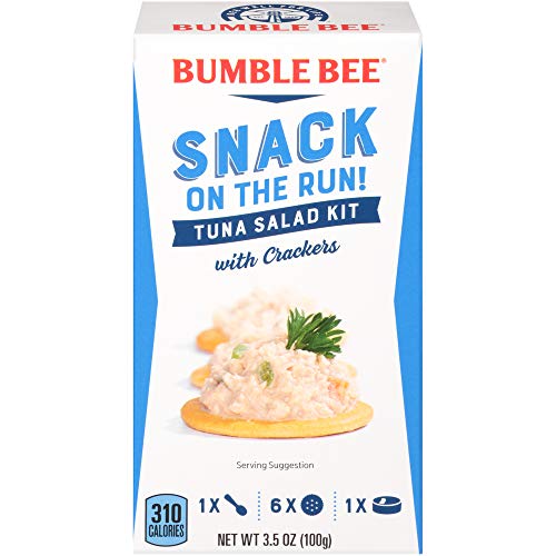 BUMBLE BEE Snack on the Run Tuna Salad with Crackers, Canned Tuna Fish, High Protein Food, 3.5 Ounce (Pack of 12)