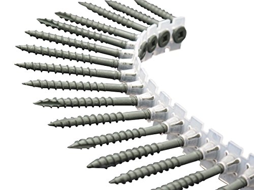 Grip Rite PGP200C1MBK #8 by 2-inch Flexible Strip Collated Exterior Screws, (1,000 per Pack)