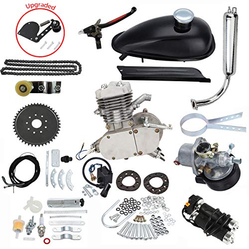 UAUS 2 Stroke Gas Engine Motor Kit 80cc Motorized Bicycle DIY (80cc 2 Stroke Engine Kit+ Chain Tension)
