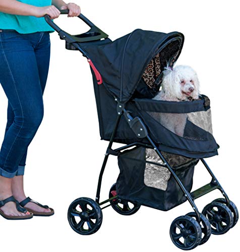 Pet Gear Happy Trails Pet Stroller for Cats/Dogs, Easy Fold with Removable Liner, Storage Basket