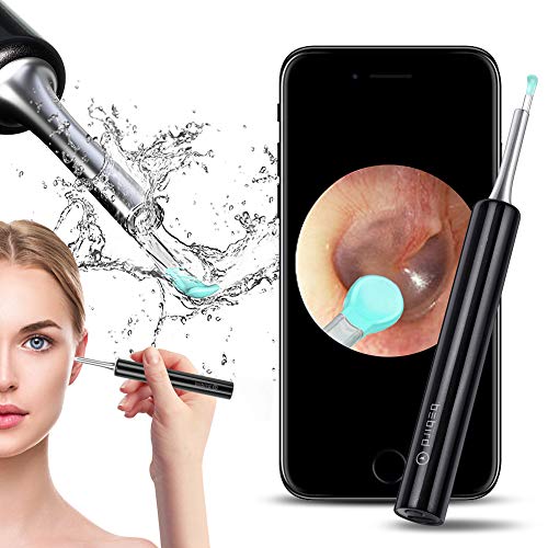 Ear Wax Removal Tool Earwax Remover Endoscope - Wiscky Professional Ear Cleaner Camera 1080p FHD Wireless Otoscope with 6 LED Lights Ear Scope Wax Cleaning Kits for iPhone, iPad & Android Smart Phones