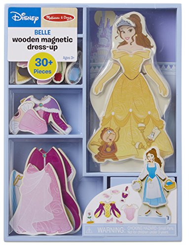 Melissa & Doug Disney Belle Magnetic Dress-Up Wooden Doll Pretend Play Set (30+ Pieces)