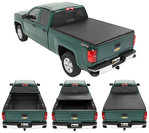 Bestop 1921201 EZ-Roll Soft Tonneau Cover for Chevy/GMC 07-13 Silverado/Sierra Crew Cab, Won't Fit Classic Body Style, Without Bed Management System, 5.8' Bed