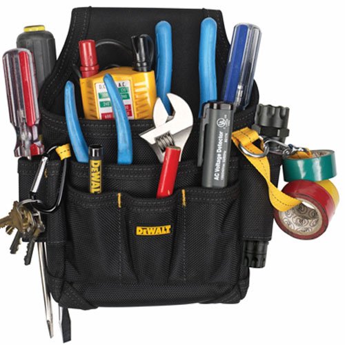 DEWALT DG5103 Small Durable Maintenance and Electrician's Pouch with Pockets for Tools, Flashlight, Keys