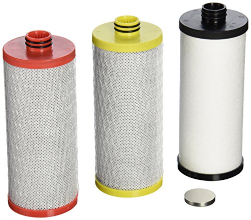 Aquasana AQ-5300R 3-Stage Under Sink Water Filter Replacement Cartridges,Red, Yellow,/Black