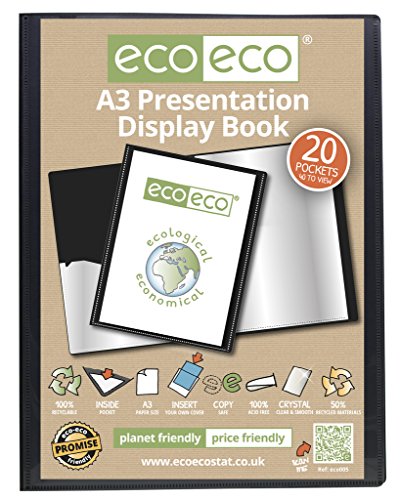 eco-eco A3 50% Recycled 20 Pocket Presentation Display Book