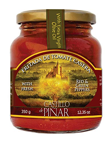 Castillo de Piñar 12.35 oz Fritada de Tomate Casera - Mild Kick Sauce. NON-GMO. All Natural & Farm Fresh Vegetables