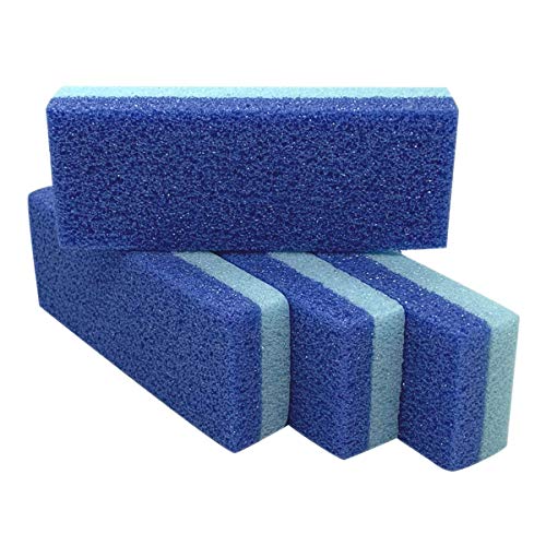 Foot Pumice Stone for Feet Hard Skin Callus Remover and Scrubber (Pack of 4) (Blue)