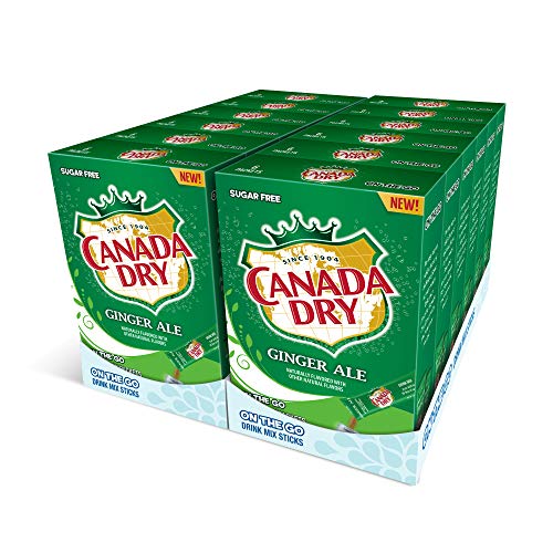 Canada Dry, Original Ginger Ale – Powder Drink Mix - (12 boxes, 72 sticks) – Sugar Free & Delicious, Makes 72 flavored water beverages