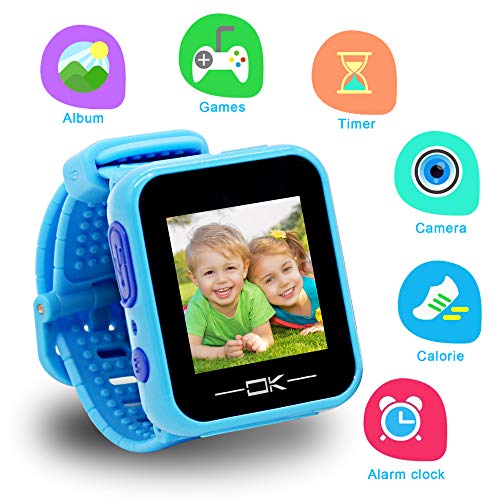 Pussan Kids Smart Watch for Boys Kids Toddler Watch Toys for 3-10 Year Old Boys Kids Smartwatch Multi-Function Game Watch with Camera USB Charging Best Toy Christmas Birthday Gifts for Kids Blue