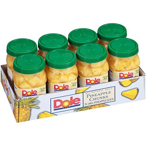 Dole Pineapple In Light Syrup, 24.5000-Ounce Jars (Pack of 8)