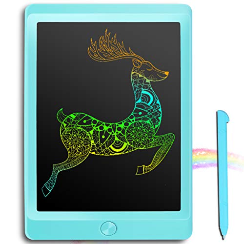 LCD Writing Tablet, Colorful 8.5 Inch Digital Ewriter Electronic Graphic Drawing Tablet Erasable Portable Doodle Writing Board for Kids Students Christmas Birthday Gifts (Blue)