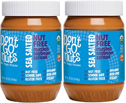 Don't Go Nuts Roasted Soybean Spread, Sea Salted, 2 Count, Nut-Free Non GMO Organic