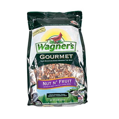 Wagner's 82072 Gourmet Nut & Fruit Wild Bird Food, 5-Pound Bag,Black