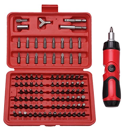 Best Choice 101-Piece All Purpose Security Bit Set with Bonus Ratcheting Screwdriver, Chrome Vanadium Steel, Tamper Proof Design, ANSI Standard