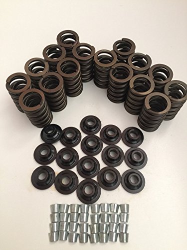 Z28 Valve Springs & Retainers & Steel Locks Kit compatible with Chevy SB 283 327 350 400 HP Set