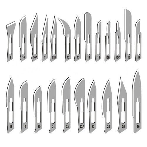 120 Surgical STERILE Scalpel Handle Blades #10#11#15#20# 21#22 +2 Free Scalpel Handle #3 and #4 Suitable for Dermaplaning, Crafts, Medical/Surgical Instruments/Equipment -CYNAMED Brand