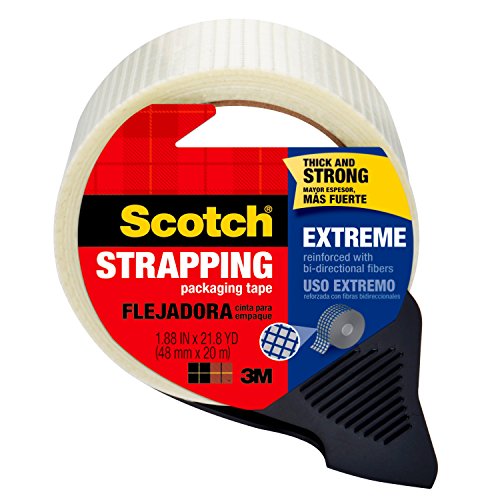 Scotch Extreme Shipping Strapping Tape, Designed for Your Toughest Jobs, 1.9 Inches x 21 Yards (8959-RD)