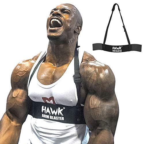 Hawk Sports Arm Blaster for Biceps & Triceps Dumbbells & Barbells Curls Muscle Builder Bicep Isolator for Bodybuilding & Weight Lifting Support for Strength & Muscle Gains (Black)