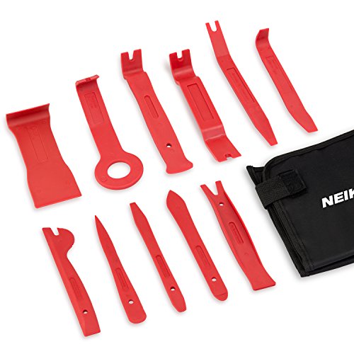 Neiko 20765A Premium Auto Trim Removal Tool Kit, 11 Piece |Trim Molding Installer, Pry, Scraper, Fastener