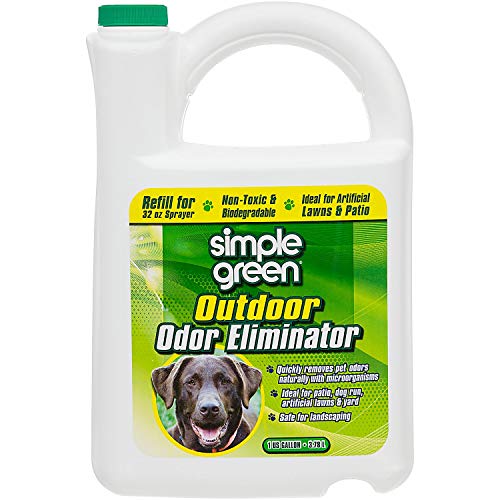Simple Green Outdoor Odor Eliminator for Pets, Dogs, 1 gallon Refill - Non-Toxic, Ideal for Artificial Lawns & Patio