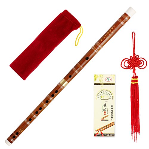 Traditional Handmade Chinese Musical Instrument Vintage Bamboo Flute Dizi (D Key)