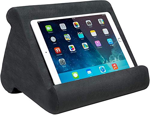 Ontel Pillow Pad Multi-Angle Soft Tablet Stand, Charcoal Grey