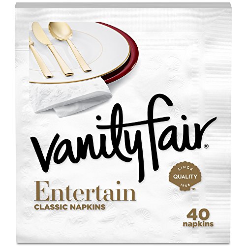 Vanity Fair Entertain Paper Napkins, Dinner Size, Classic White, 320 Count