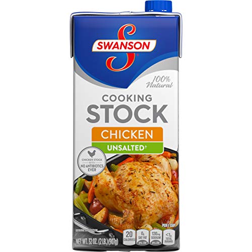 Swanson Unsalted Chicken Stock, 32 oz. (Pack of 12)
