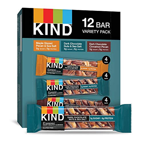 KIND Bars, Nuts and Spices Variety Pack, Gluten Free, Low Sugar, 1.4 Ounce Bars, 12 Count