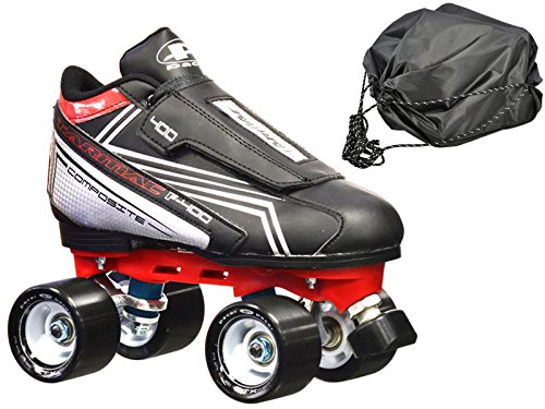 New! Pacer Tarmac F-400 Quad Roller Speed Skates w/Free Drawstring Bag! (Mens 6)