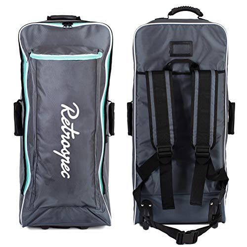 Ten Toes SUP Emporium Ten Toes Nomad Istand Up Paddle Board Roller Bag with Wheels, Graphite & Teal