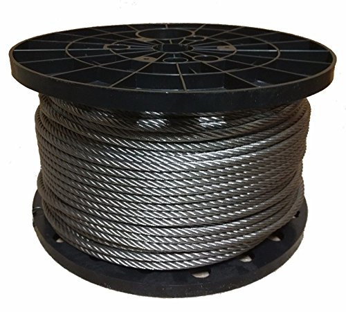 3/16' Stainless Steel Aircraft Cable Wire Rope 7x19 Type 304 (200 Feet)