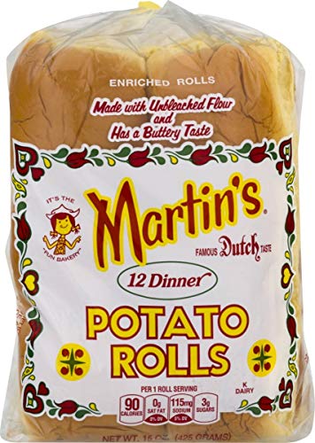 Martin's Famous Pastry Dinner Potato Rolls- 12 pack 15 oz. Bag (3 Bags)