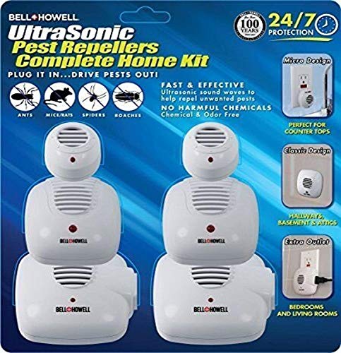 Bell + Howell Ultrasonic Pest Repeller Home Kit (Pack of 6), White (50102)