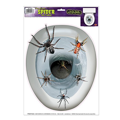 Spider Toilet Topper Peel 'N Place Party Accessory (1 count) (1/Sh)