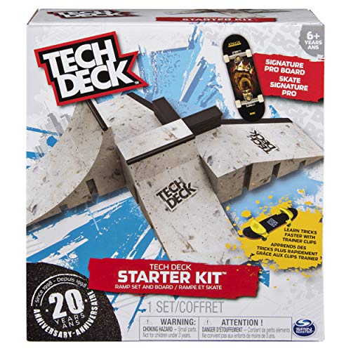 Tech Deck - Starter Kit - Ramp Set with Exclusive Board and Trainer Clips