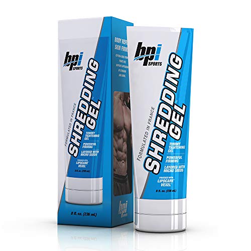 BPI Sports Shredding Gel – Topical Gel – Skin Firming, Toning, Muscle Definition, Reduce Cellulite – Bodybuilding – Clinically Dosed Patented Ingredients – 6 Pack Abs – For Men & Women – 8 fl. oz