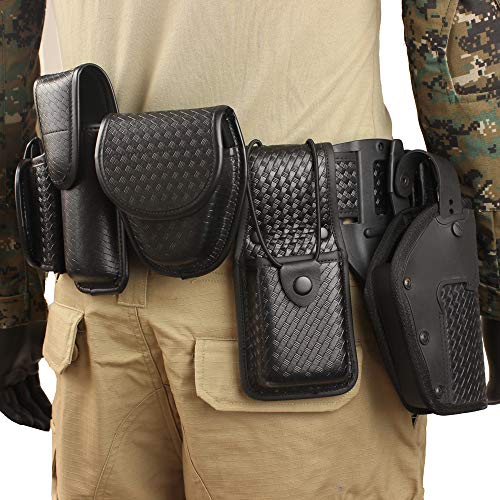 LytHarvest 10-in-1 Police Duty Utility Belt Rig, Security Guard Modular Law Enforcement Duty Belt with Pouches - Handcuff Case, Radio Pouch, Pistol Holster, Key Pouch, Light Holder (Large)