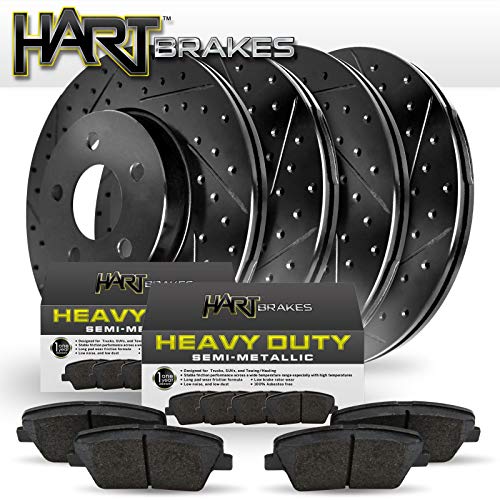 [FULL] BLACK HART DRILLED SLOTTED BRAKE Rotors Kit AND HEAVY DUTY PAD BHCC.66081.02