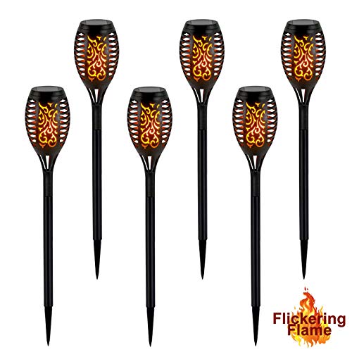 Solar Lights Outdoor Pathway, Mini Solar Powered Outdoor Garden Path Torch Stake Lights for Landscape Patio Walkway Yard Driveway