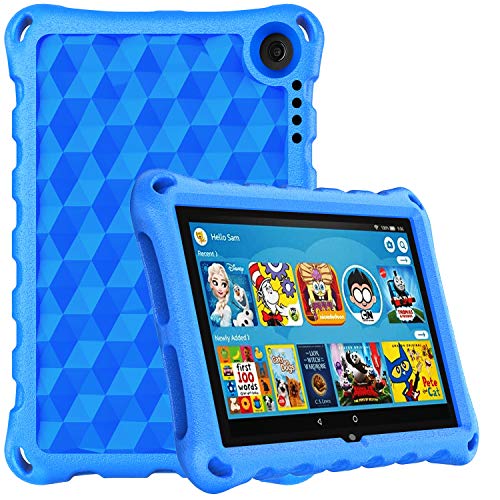 Fire HD 8 2020 Case,Fire HD 8 Plus Tablet Case(10th Generation, 2020 Release),DiHines Lightweight Kids-Proof Case for Amazon Kindle Fire HD 8 Tablet/Fire HD 8 Plus,Blue