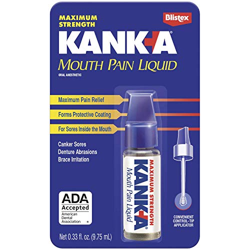 Kank-A Mouth Pain Liquid, Maximum Strength , .33-Ounce