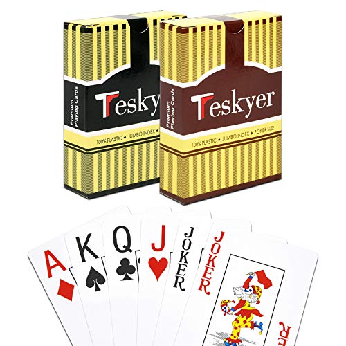 Plastic Playing Cards, 100% Waterproof Playing Cards, Poker Cards, 2 Decks of Cards