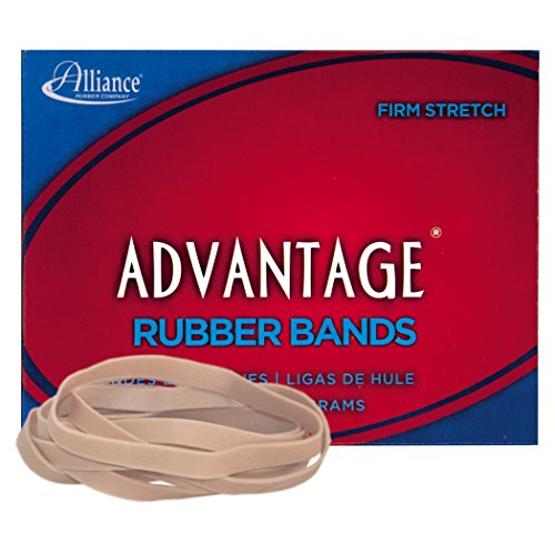 Alliance Rubber 26649 Advantage Rubber Bands Size #64, 1/4 lb Box Contains Approx. 80 Bands (3 1/2' x 1/4', Natural Crepe)