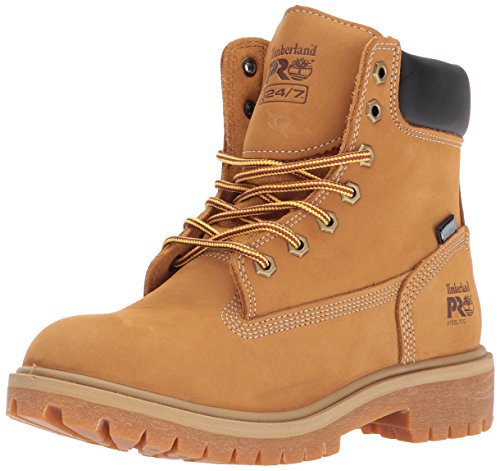 Timberland PRO Women's Direct Attach 6' Steel Toe Waterproof Insulated Industrial & Construction Shoe, Wheat Nubuck Leather, 7 M US